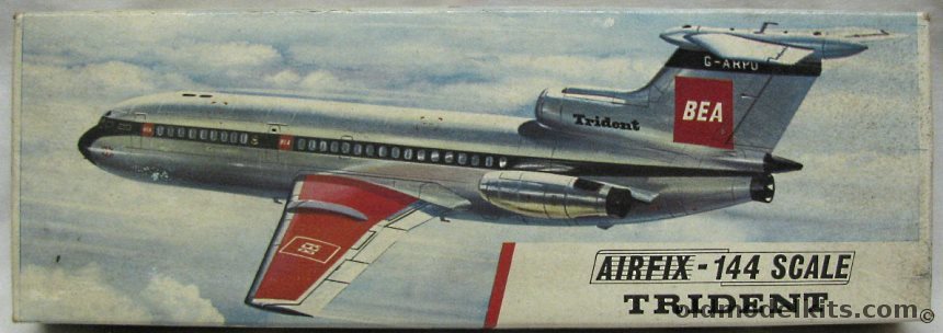 Airfix 1/144 De Havilland 121 Trident IC BEA, SK504 plastic model kit